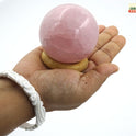 Centorganic Sphatik Rose Quartz Crystal Healing Sphere Ball, Natural Rose Quartz Reiki semi-precious Stones Crystal 60mm Size (300-350 Gm Weight)