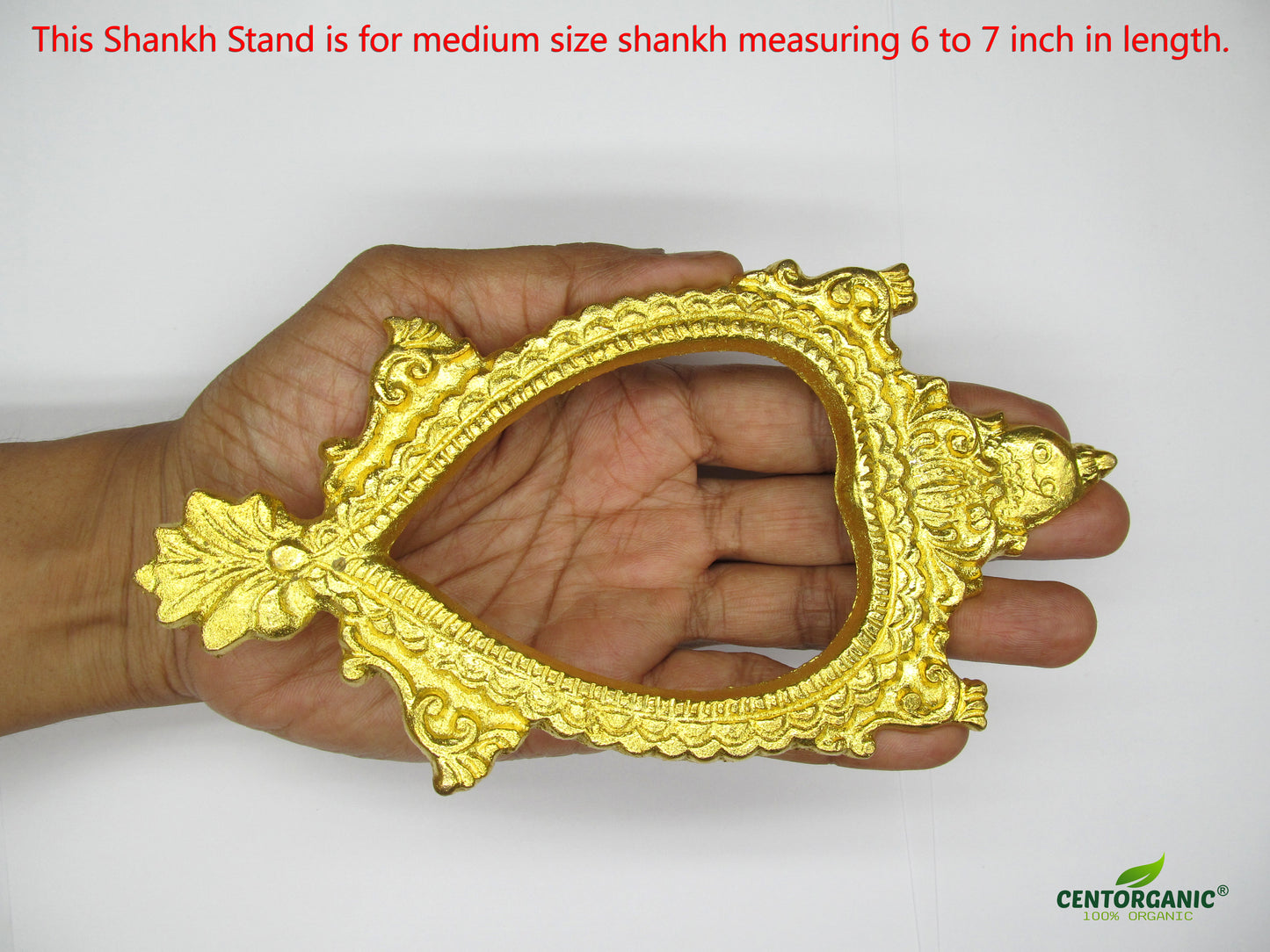 Centorganic Pure Brass Shankh Stand (For 6 to 7 inch shankh)