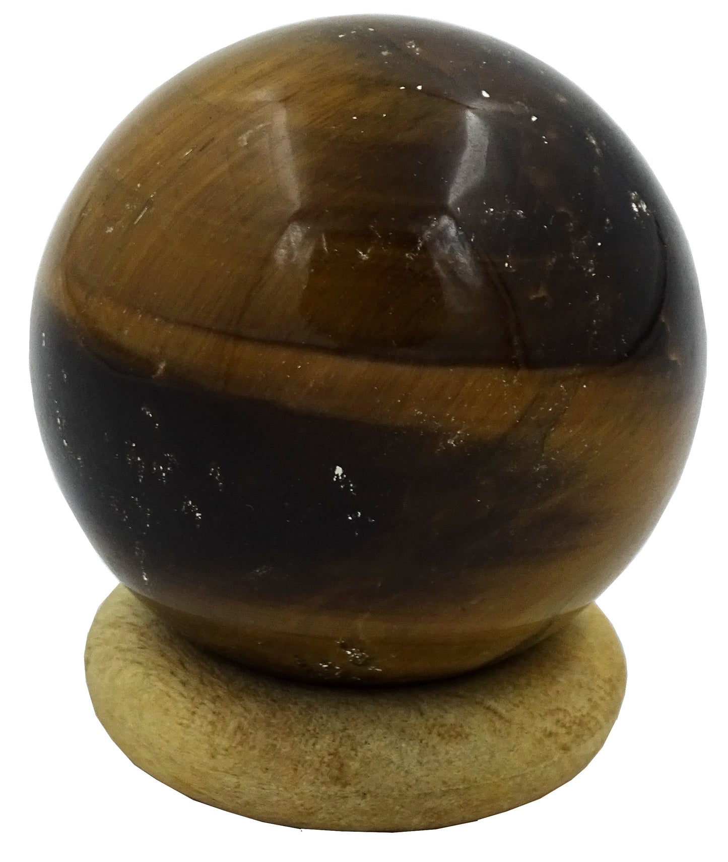Centorganic Tiger's Eye Sphere Ball, Natural Tiger's Eye Crystal Polished Stones, Polished Reiki Crystal Ball, Tiger's Eye Healing Globe, Reiki semi-precious Stones Crystal 40mm Size (150-200 Gm Weight)