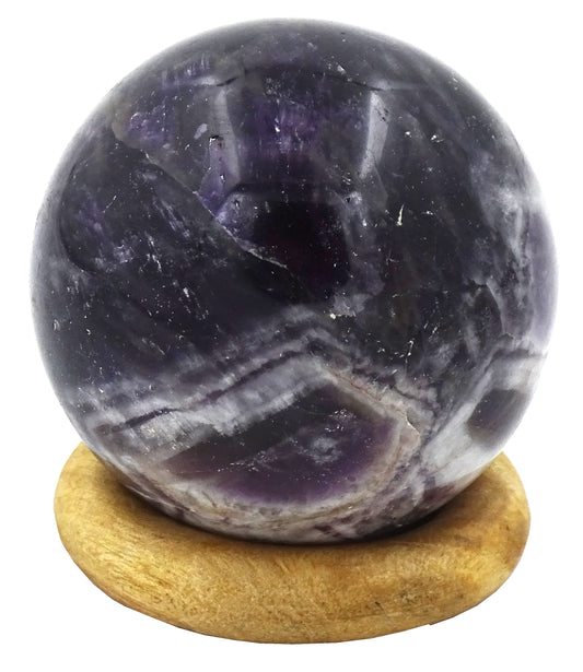Centorganic Amethyst Sphere Ball, Natural Amethyst Crystal Polished Stones, Polished Reiki Crystal Ball, Amethyst Healing Globe, Reiki semi-precious Stones Crystal 50mm Size (250-300 Gm Weight)