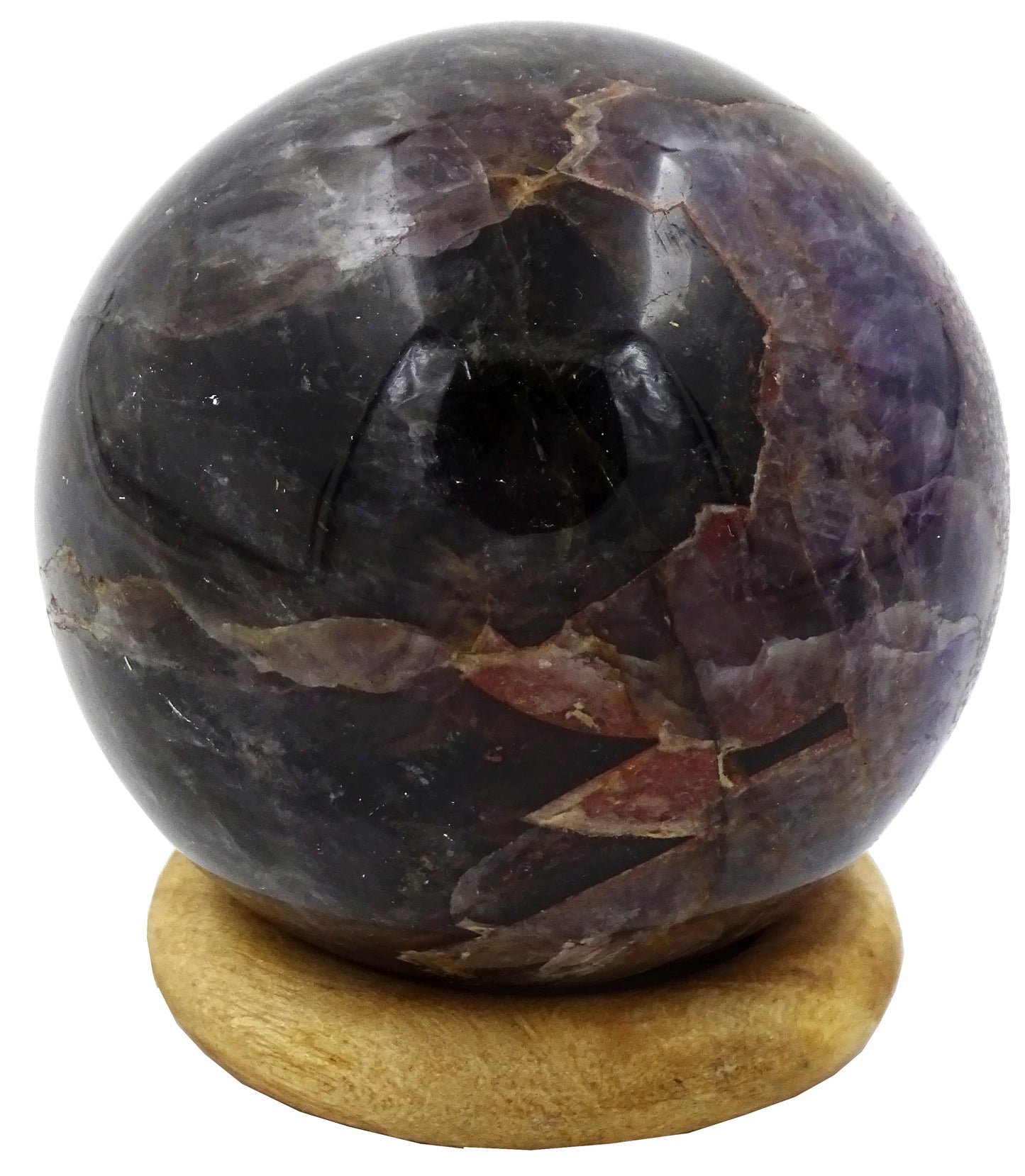 Centorganic Amethyst Sphere Ball, Natural Amethyst Crystal Polished Stones, Polished Reiki Crystal Ball, Amethyst Healing Globe, Reiki semi-precious Stones Crystal 60mm Size (350-400 Gm Weight)
