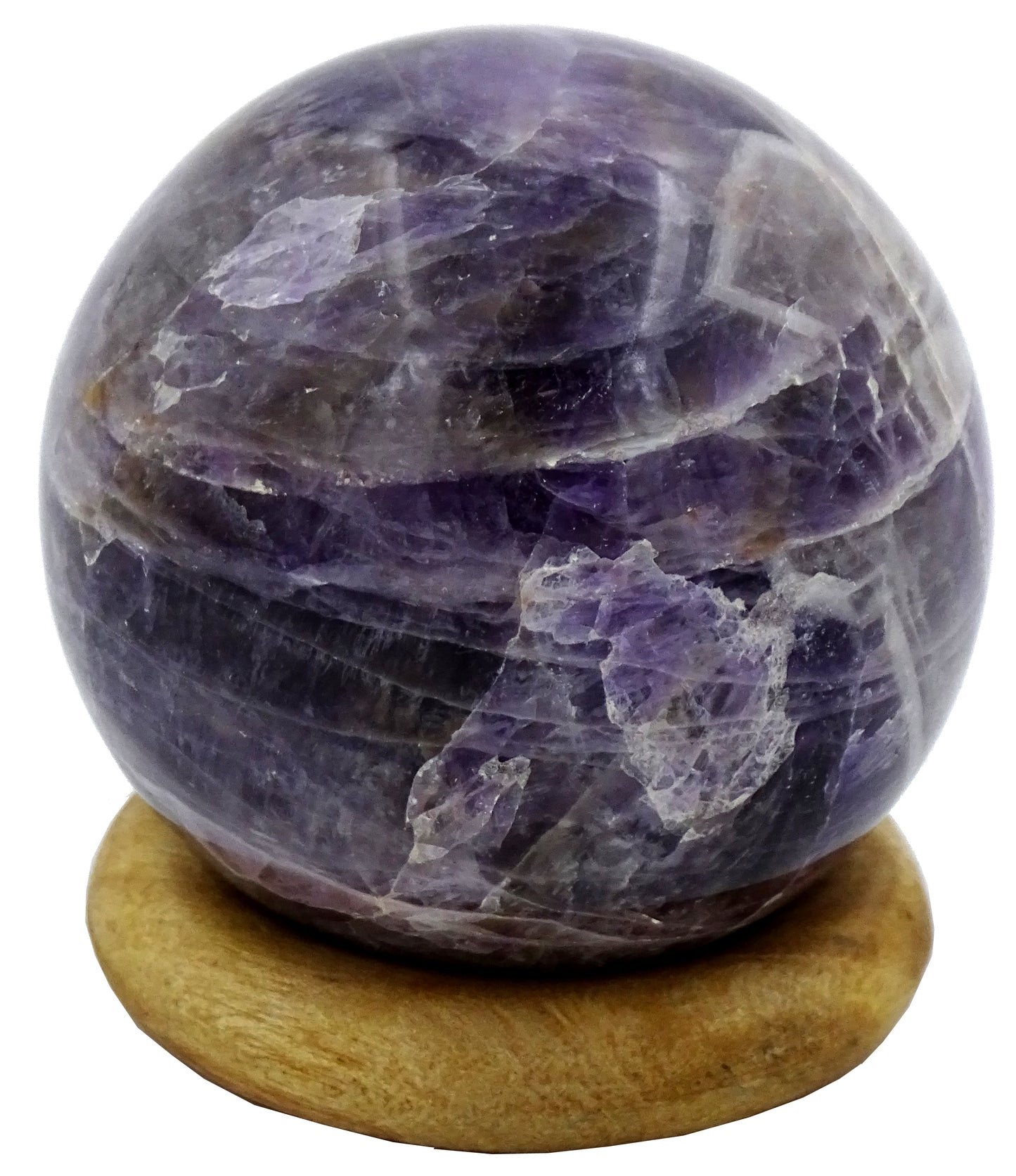 Centorganic Amethyst Sphere Ball, Natural Amethyst Crystal Polished Stones, Polished Reiki Crystal Ball, Amethyst Healing Globe, Reiki semi-precious Stones Crystal 40mm Size (150-200 Gm Weight)