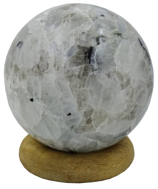 Centorganic Rainbow Moonstone Sphere Ball, Natural Rainbow Moonstone Polished Stones, Polished Reiki Crystal Ball, Rainbow Moonstone Healing Globe, Reiki semi-precious Stones Crystal 50mm Size (200-250 Gms Weight)