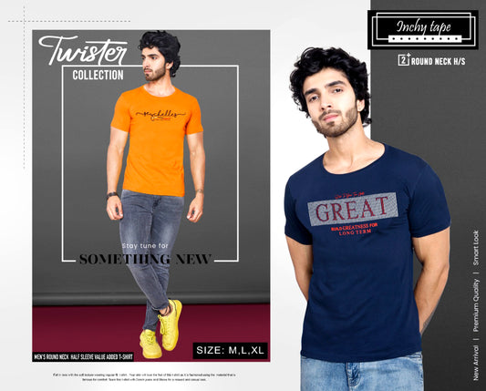 Men's 100% Cotton Round Neck T shirts | Half Sleeves | Regular Fit | Premium Quality | Combo Pack Of 2