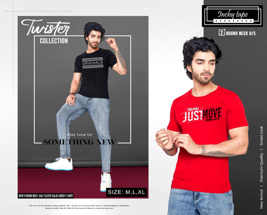 Men's 100% Cotton Round Neck T shirts | Half Sleeves | Regular Fit | Premium Quality | Combo Pack Of 2