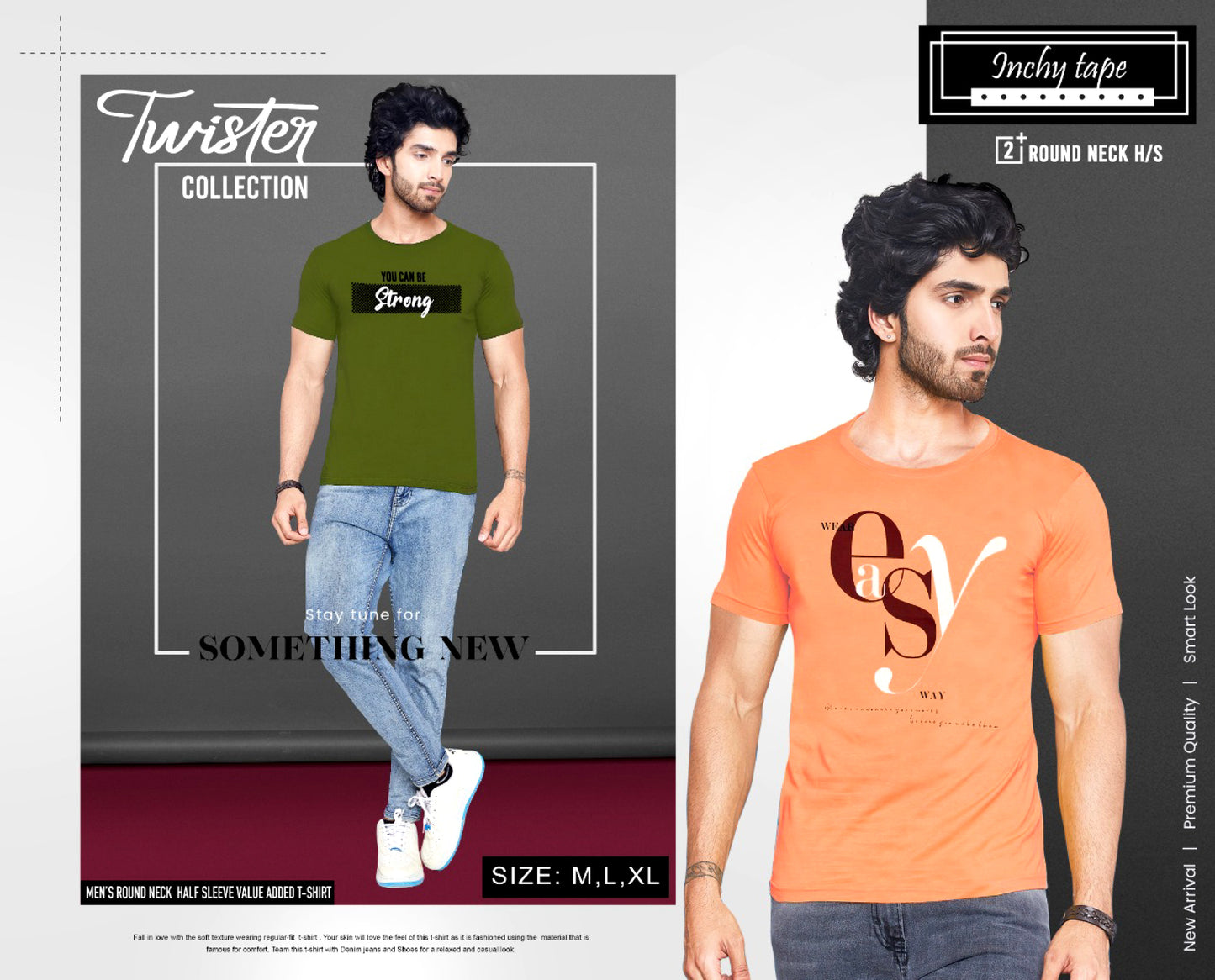 Men's 100% Cotton Round Neck T shirts | Half Sleeves | Regular Fit | Premium Quality | Combo Pack Of 2