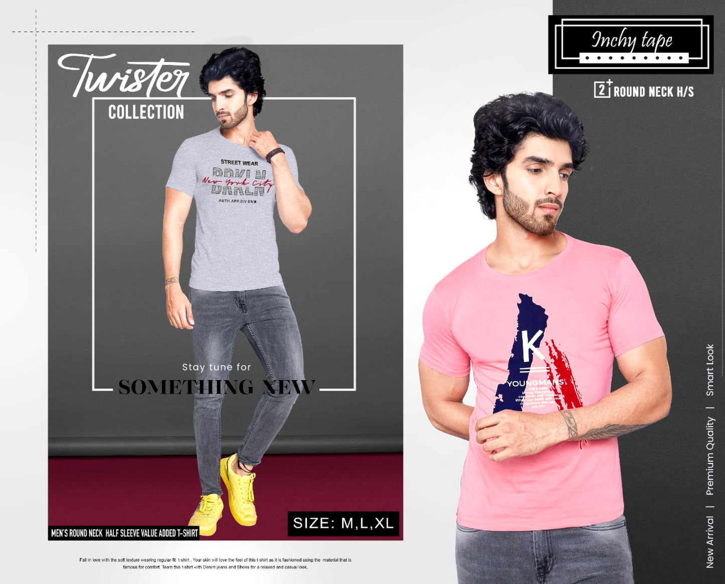 Men's 100% Cotton Round Neck T shirts | Half Sleeves | Regular Fit | Premium Quality | Combo Pack Of 2