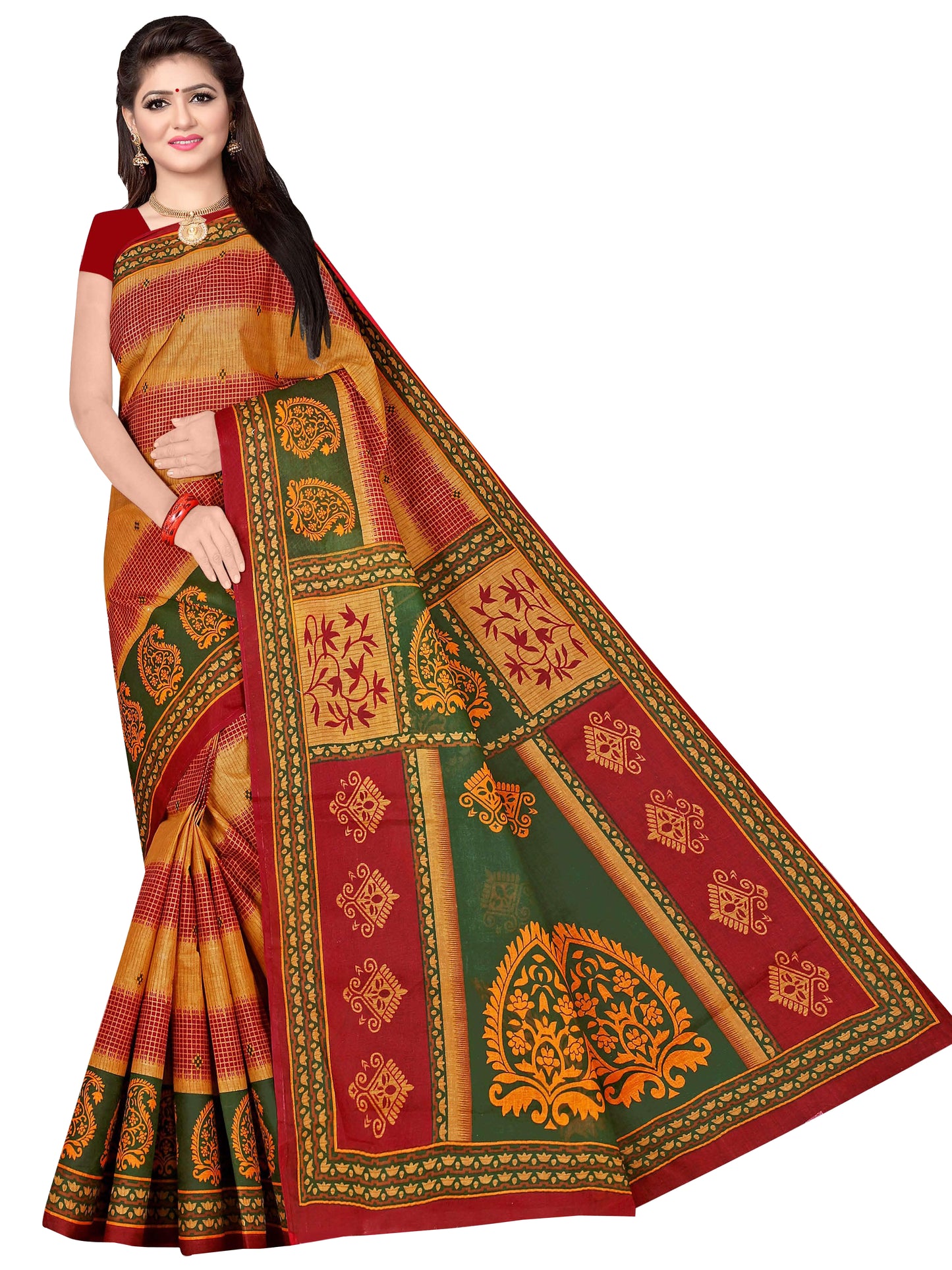 Pure Cotton Saree for Women, Casual Wear (Item Code: XYZCCSKR4)
