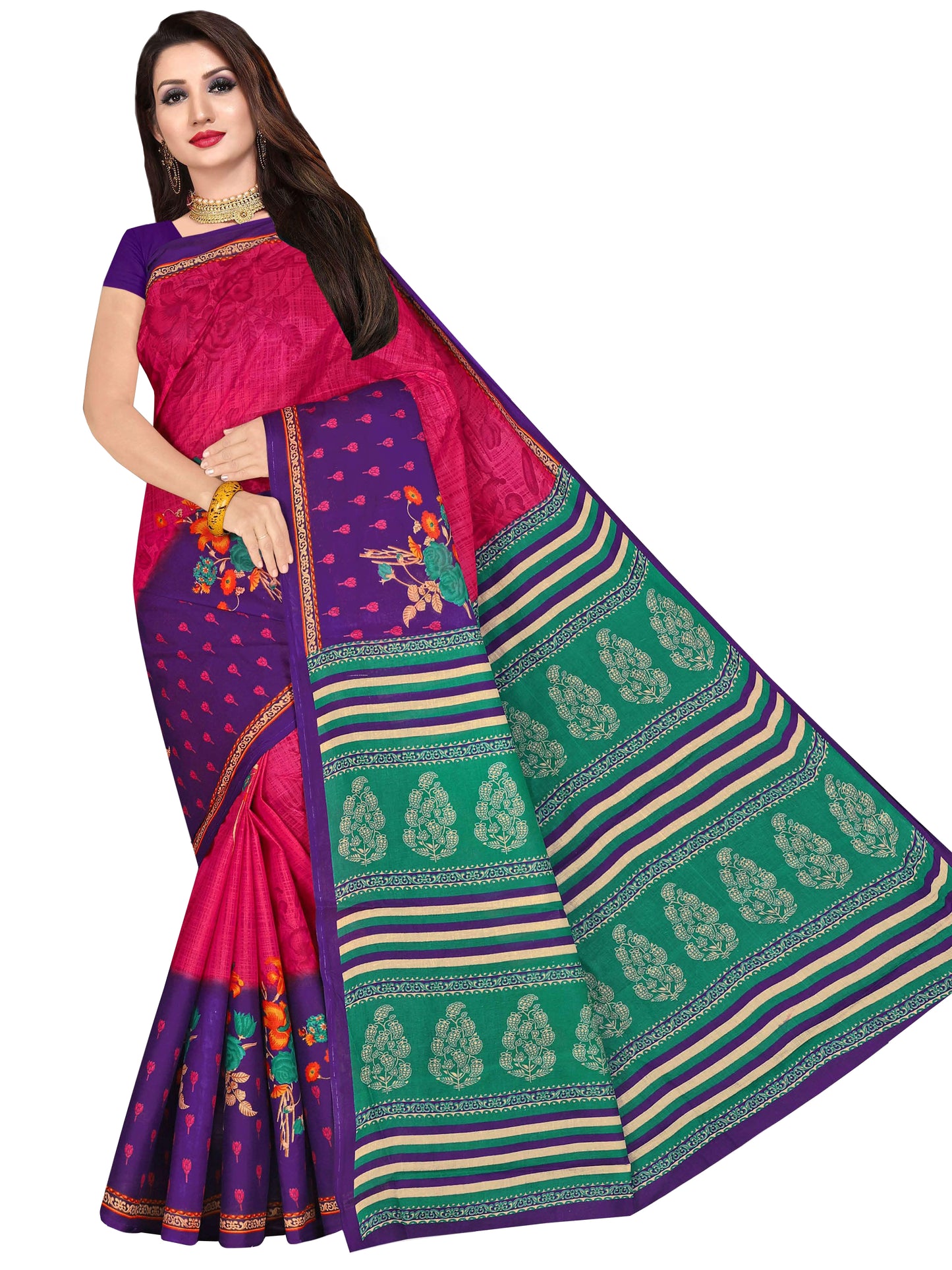 Pure Cotton Saree for Women, Casual Wear (Item Code: XYZCCSKR6)