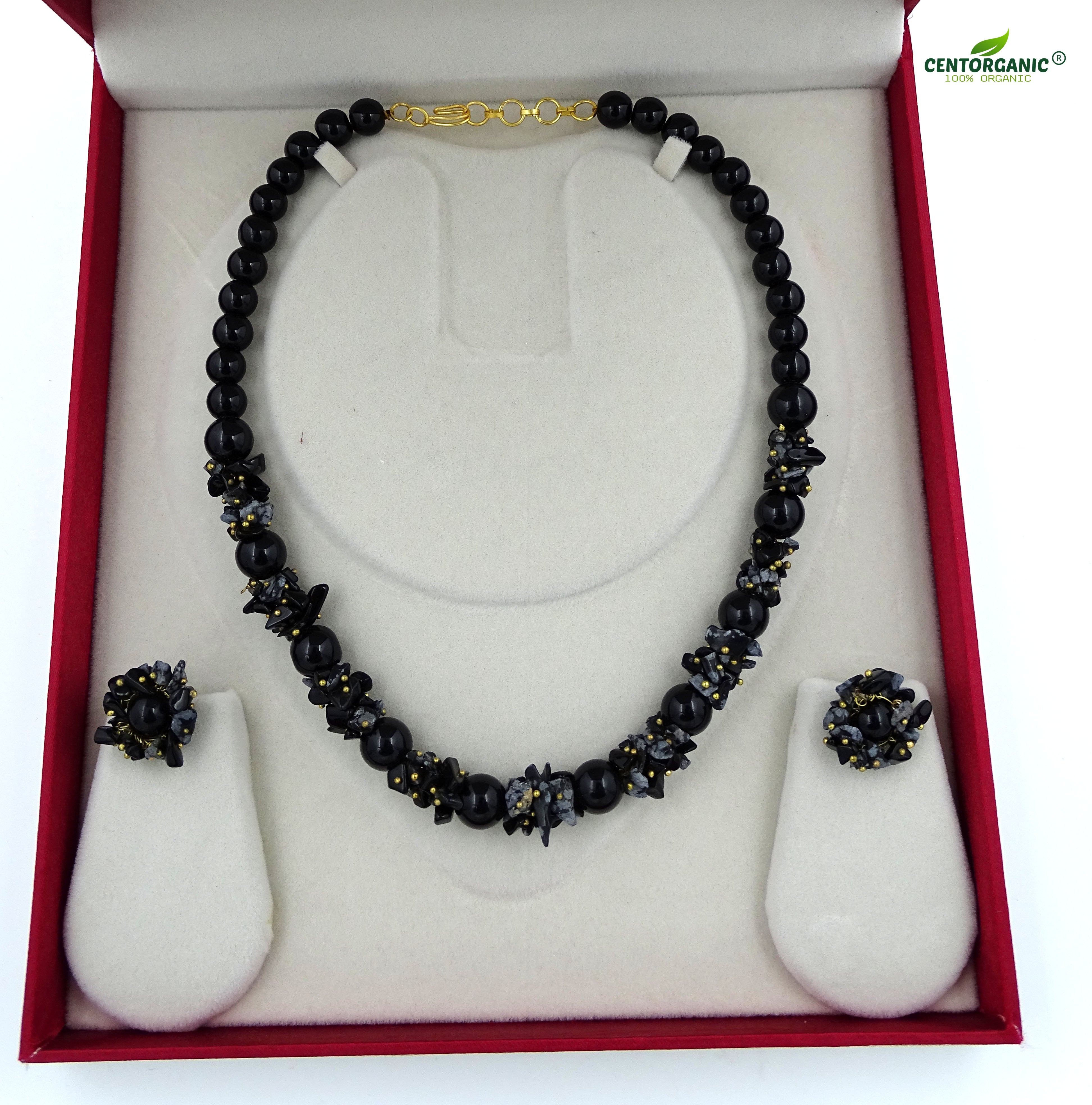 Buy Black Carved Stone And Polki Choker Necklace With Dangling Stones And  Beads KALKI Fashion India