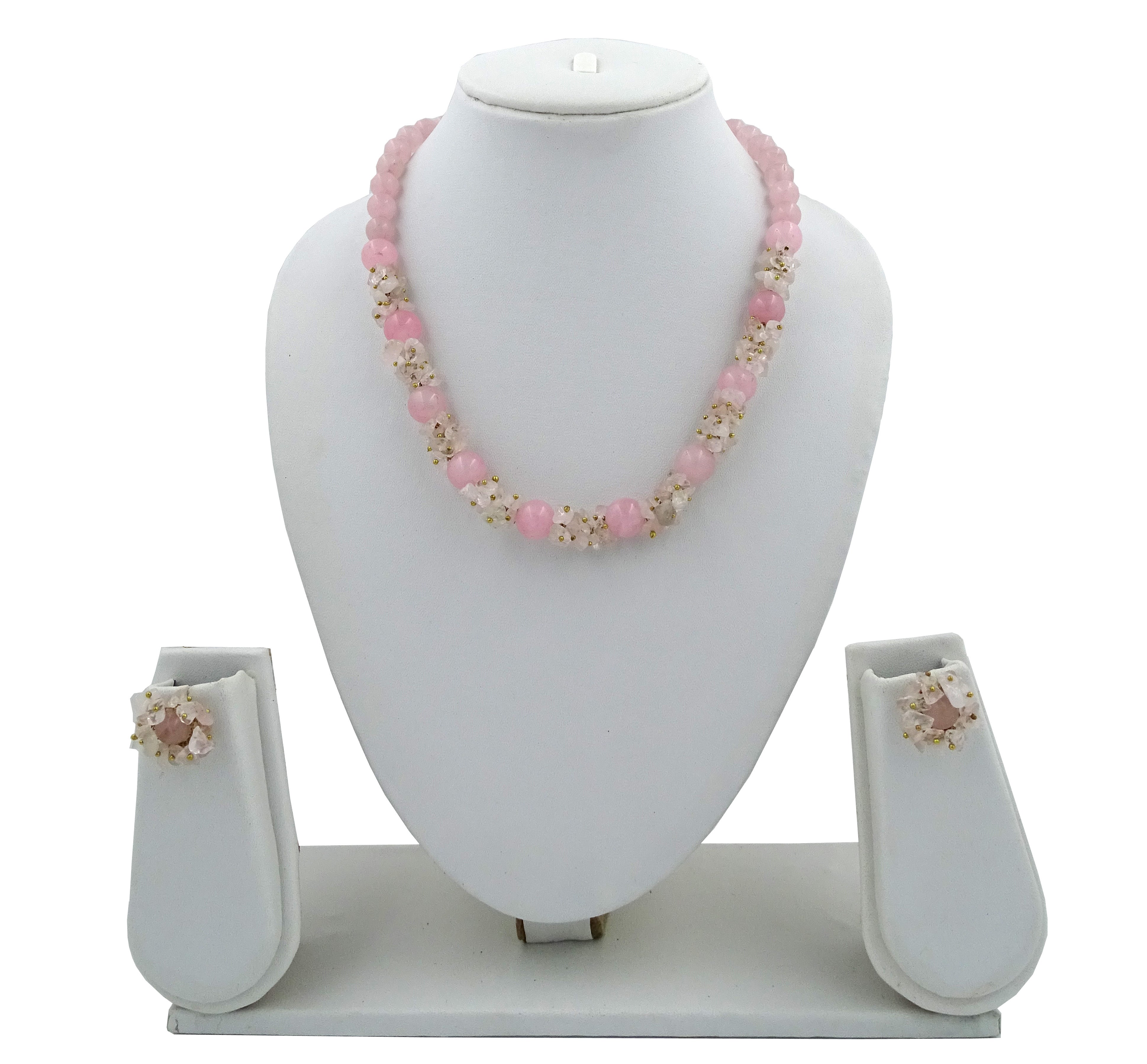 Silk Knotted Rhodonite Necklace - Beadworks